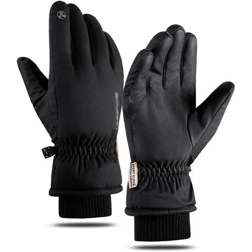 Gants Imperméables, Imperméable Gant De Snowboard Hommes Femmes Gants D'hiver Écran Tactile Pour Ski Snowboard Vélo Alpinisme Trekking,Men's Black