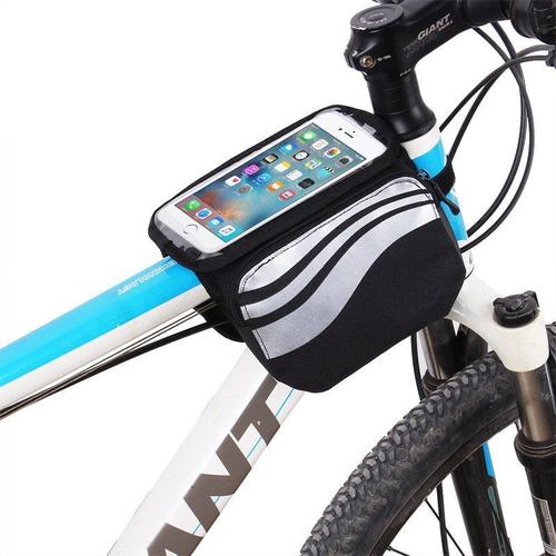 Nasharia Sac de Cadre de vélo étanche écran Tactile Bicyclette Guidon Avant Sac de téléphone de vélo avec Pare-Soleil pour ci-Dessous pour iPhone XS Max/8 Plus/7 Plus/Samsung Note8/S9 6.0 Pouces