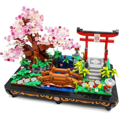Ensemble De Mini Blocs De Construction Japonais Sakura Courtyard Bonsai, Collection Botanique De Fleurs De Cerisier Pour Enfants De 6 Ans Et Plus, Non Compatible Avec Lgo (1286 Pièces)
