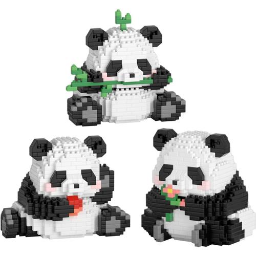 Panda 3 En 1 Mini Bloc De Construction Panda Blocs De Construction Pour Animaux Mignon Panda Bricks, 720 Pièces Panda Micro Blocs De Construction, Blocs De Construction Ornement De Maison Créatif