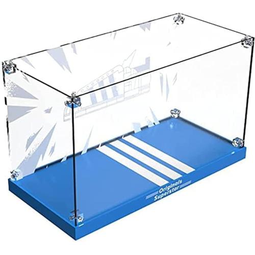 Boîte Vitrine Acrylique Compatible avec Lego 10282 Originals Superstar, Amélioré Présentoir Boîte Anti-Poussière Display Case Transparent Boîte d'affichage, 35,9 x 27,3 x 16,2cm