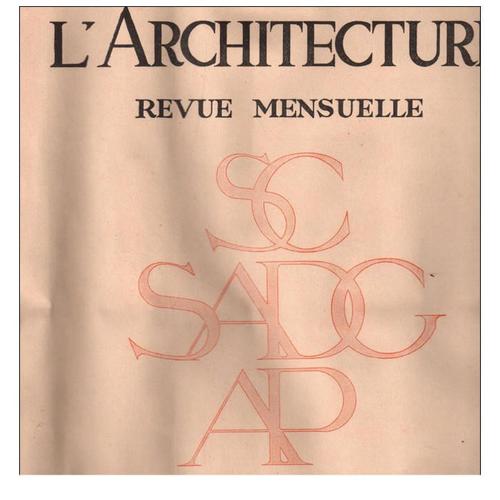 L'architecture, Revue Mensuelle  N° 10 : 1935
