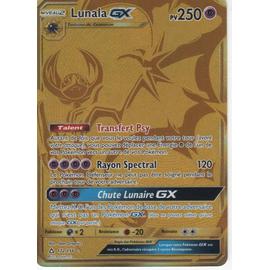 carte FR pokemon lunala GX or brillante PV250, 172/156 soleil et l
