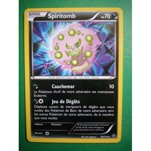 Spiritomb 62/114 - Carte Pokémon Offensive Vapeur