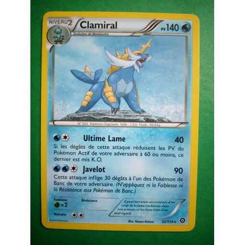 Clamiral 32/114 - Carte Pokémon Offensive Vapeur