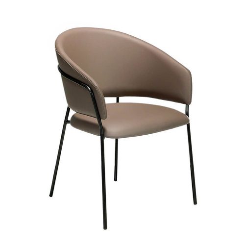 Chaise En Similicuir Vison Foncé