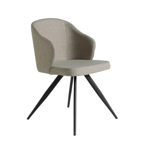 Chaise En Tissu Avec Pieds En Acier Noir