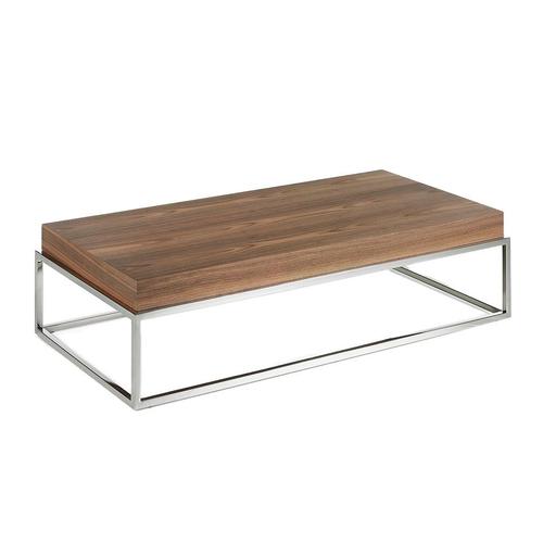 Table Basse De Noyer Et Acier