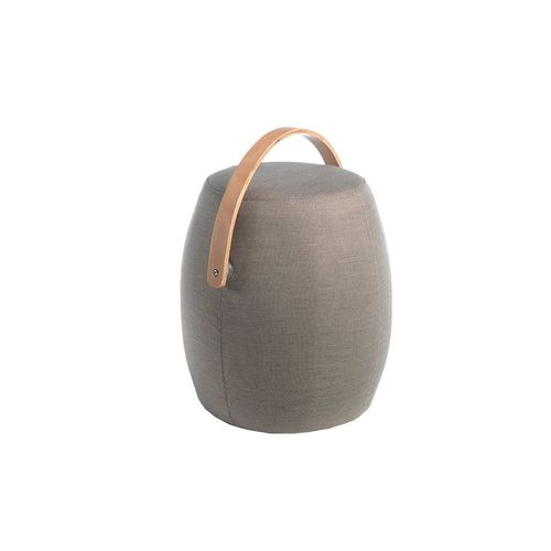 Puff Rembourré En Tissu Gris