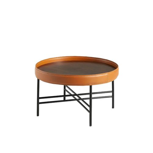 Table Basse En Bois Et Acier Noir