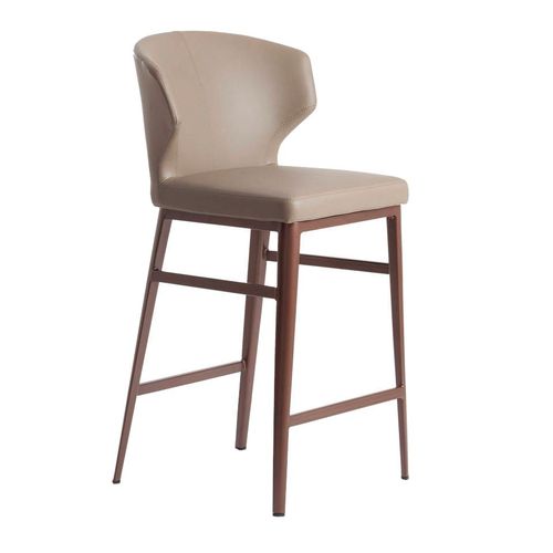 Tabouret En Similicuir Vison Foncé