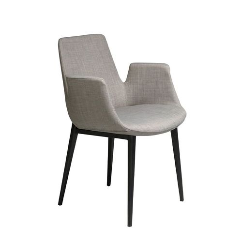 Chaise En Tissu Et Acier Noir