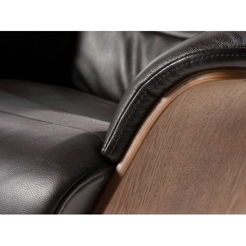 Fauteuil Pivotant En Cuir Brun Chocolat