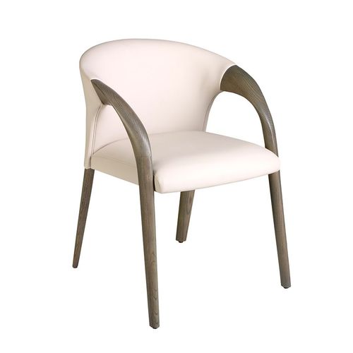 Chaise En Croûte De Cuir Crème