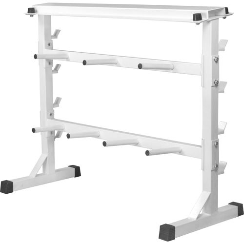 Gorilla Sports - Rack De Rangement Pour Poids Et Haltères 30/31mm - Blanc Gs019