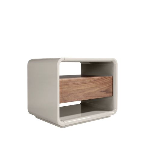 Table De Chevet En Bois De Noyer Et Mdf