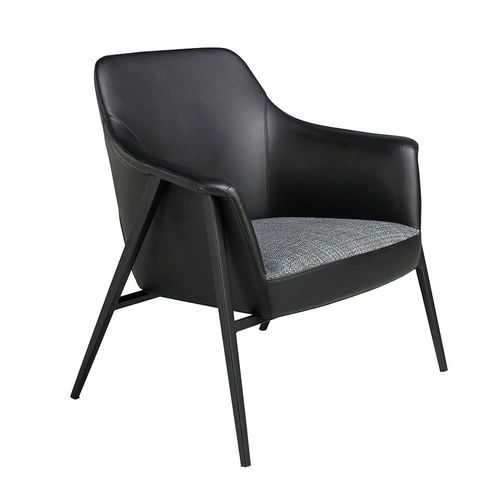 Fauteuil En Tissu Et Croûte De Cuir