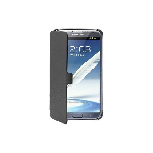 Etui Folio A Rabat Samsung Galaxy Note 2 Noir Eco-Cuir (Pu)
