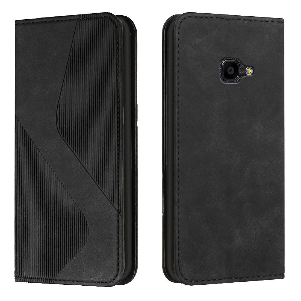 Étui Pour Samsung Galaxy Xcover 4 Portefeuille Portefeuille, Titulaire De Fentes Pour Cartes Cuir Pu Folio Flip Magnétique - Noir