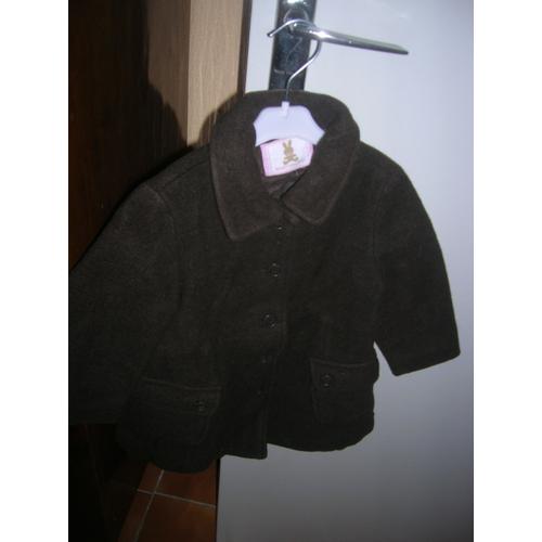 Manteau Benetton Baby 2 Ans 80% Laine,20% Nylon.