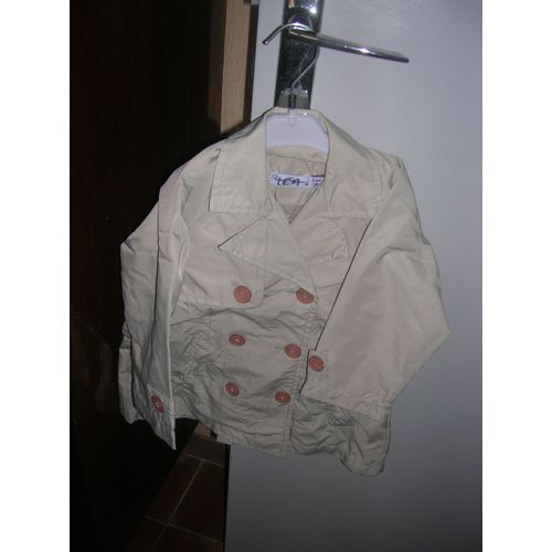 Manteau Coupe Vent Pomme Framboise Taille 2 Ans,55% Polyamide,45% Polyester,Doublure 100% Coton.