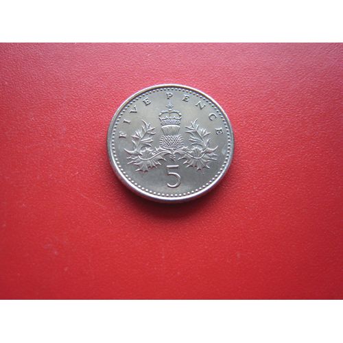 Pièce De Monnaie 5 (Five) Pence - Elisabeth I I (3ème Effigie) Royaume-Uni - 1990