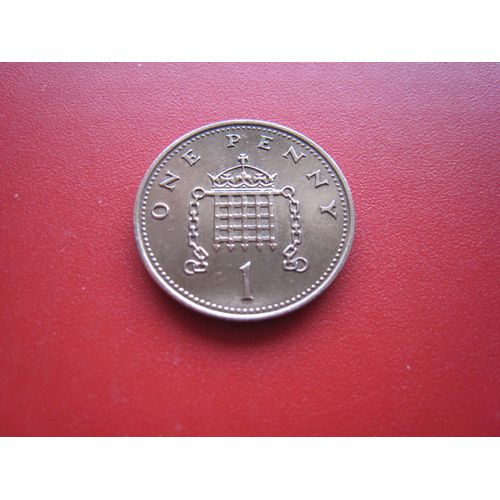 Pièce De Monnaie 1 (One) Penny - Elisabeth I I (3ème Portrait) Royaume-Uni - 1987