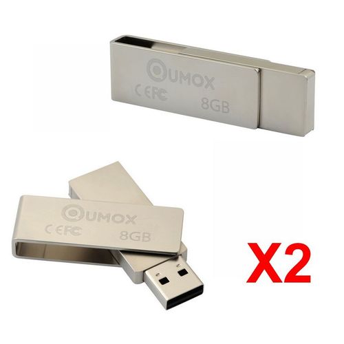 Qumox Clé USB 8Go USB 2.0 flash mémoire stick ( paquet de 2)