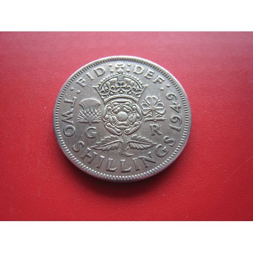 Pièce De Monnaie 2 (Two) Shillings - George V I - Royaume-Uni - 1949