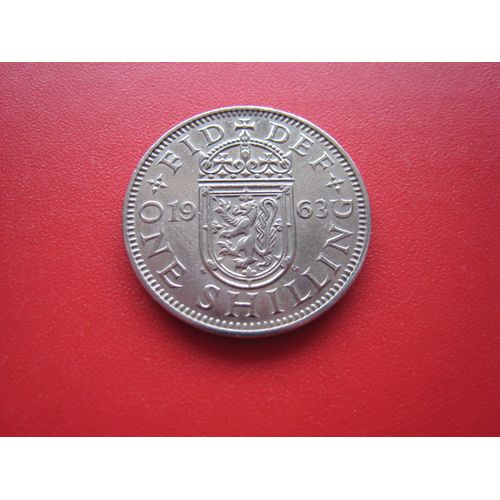 Pièce De Monnaie 1 (One) Shilling - Blason De L' Ecosse - Elisabeth I I (1ère Effigie) Royaume-Uni - 1963