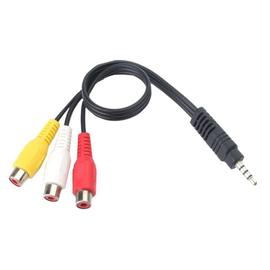 StarTech.com Câble Adaptateur Audio Mini-Jack 3.5mm Mâle vers 2x RCA /  Cinch Femelle - 15 cm sur