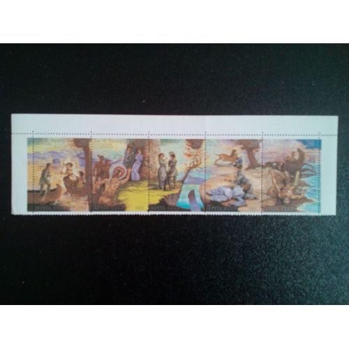 Timbre Russie Urss Cccp Yt 5684-5688 Bicentenaire De La Naissance De James Fenimore Cooper 1989