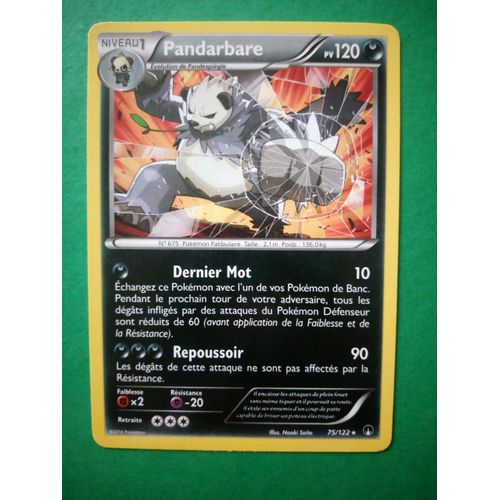 Pandarbare 75/122 - Carte Pokémon Rupture Turbo