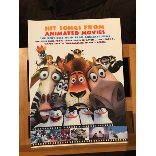 Hit Songs From Animated Movies Recueil Partition Chant Piano Accords Wise Publ.