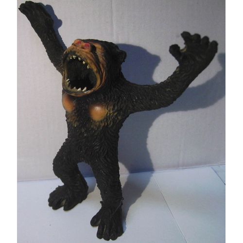 Figurine Gorille 13 Cm - Années 70/80 - Résine Caoutchoutée Semi-Souple