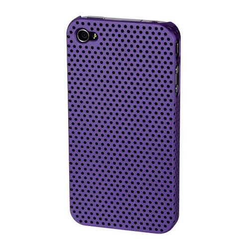 Coque Iphone 4 4s Violet Micro-Perforée Silicone Rigide (Tpu)