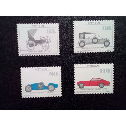Timbre Portugal Yt 1866 À 1869 Séries: Musée De L'automobile Caramulo 1991