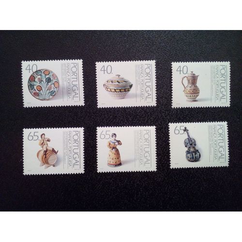 Timbre Portugal Yt 1873 À 1878 Séries: Poterie Portugaise En Grès 1992