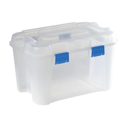 Allibert malle de rangement totem - poignée de transport - fond renforcé - transparent - 60 l