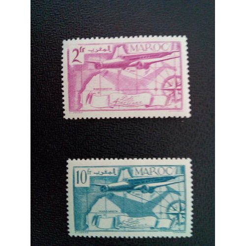 Timbre Maroc Yt Pa 46 - 49 Carte Avion Et Pays 1939