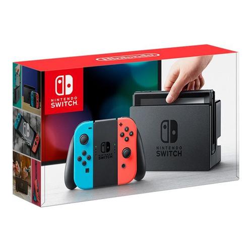 Nintendo Switch Avec Joy-Con Bleu Néon Et Rouge Fluo