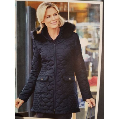 Parka Matelassée Bleu Marine Ouatinage 120gr/M2