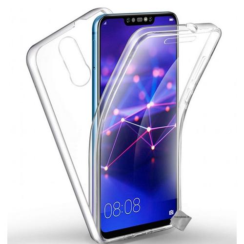 Housse Etui Coque Gel 360 Integrale Huawei Mate 20 Lite + Verre Trempe - Transparent