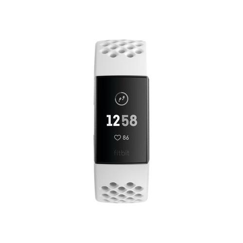 Fitbit Charge 3 - Special Edition - Graphite - Suivi D'activités Avec Bande Sport - Gel Blanc - Monochrome - Bluetooth - 30 G