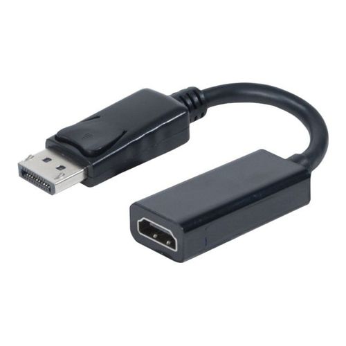 generic - Adaptateur vidéo - DisplayPort mâle pour HDMI femelle - 6 cm - noir - support 4K