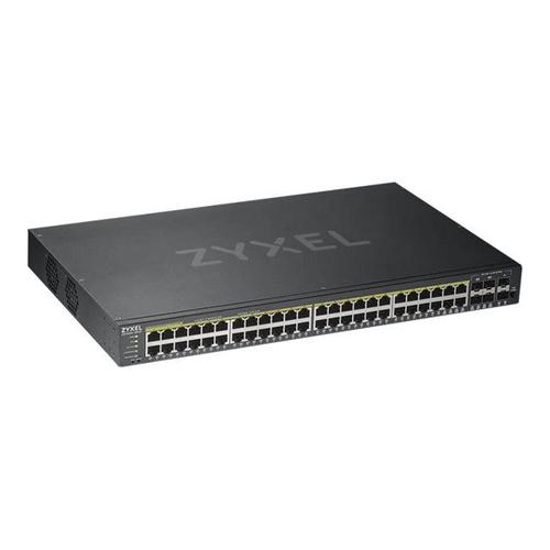 Zyxel GS1920-48HPv2 - Commutateur - intelligent - 48 x 10/100/1000 (PoE+) + 4 x SFP Gigabit combiné + 2 x Gigabit SFP - Montable sur rack - PoE+ (375 W)