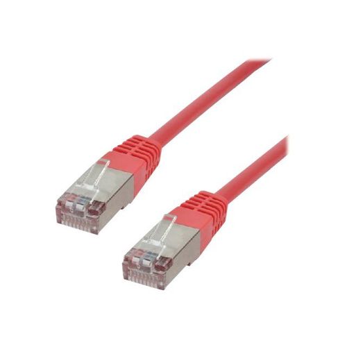MCL - Câble réseau - RJ-45 (M) pour RJ-45 (M) - 1.5 m - paire torsadée écrantée (F/UTP) - CAT 5e - moulé, bloqué - rouge