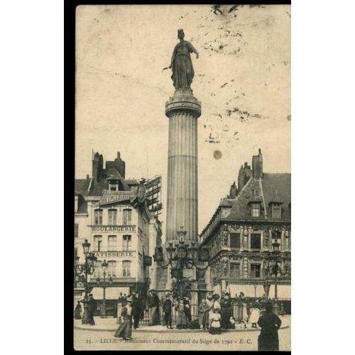 Carte Postale De Lille (Nord) Monument Commémoratif Du Siège De 1792