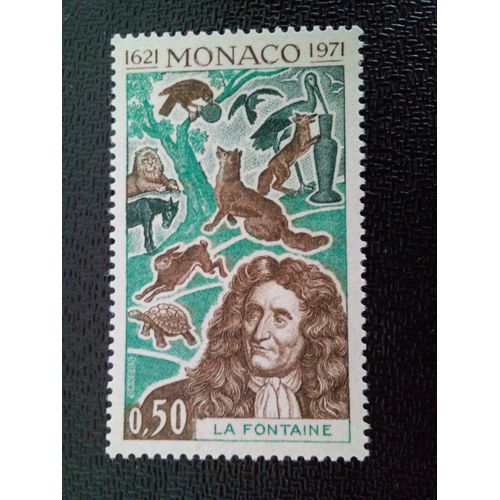Timbre Monaco Yt 868 Jean De La Fontaine (1621-1695), Poète Français 1972