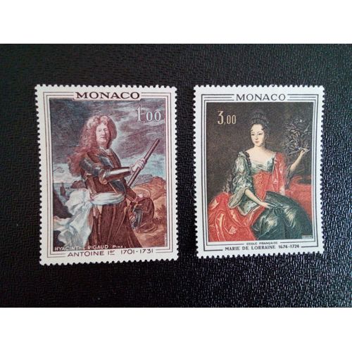 Timbre Monaco Yt 874 - 875 Séries: Tableaux Du Palais Royal 1972